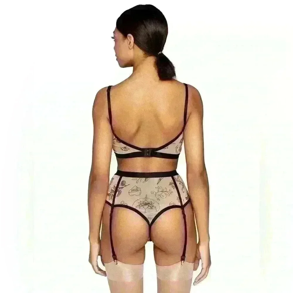 Bustier Bra Tattoo Print Citala  by Less Is Amor - Picture 2 of 5